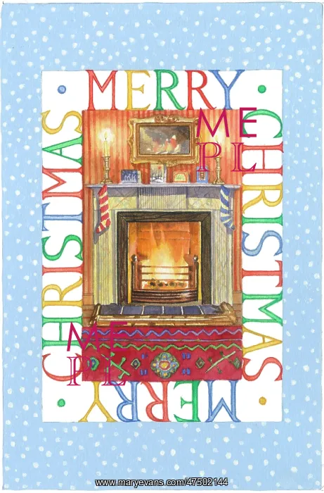 : Fireplace and Merry Christmas : Fireplace and Merry Christmas