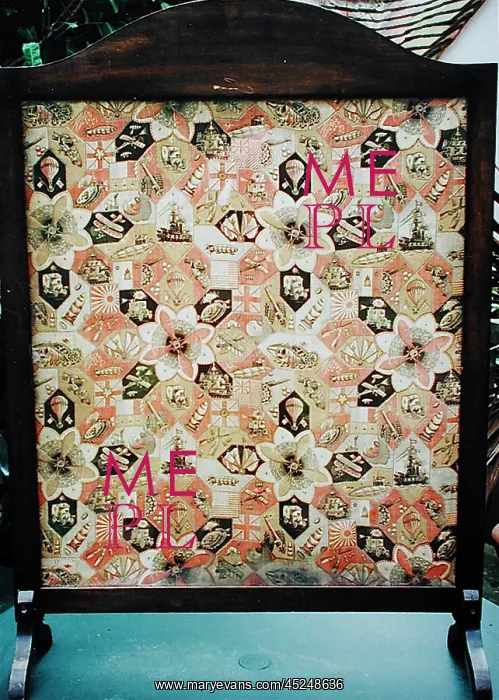 : Firescreen - fabric shows tanks, planes, ships, armoured car : Firescreen - fabric shows tanks, planes, ships, armoured car