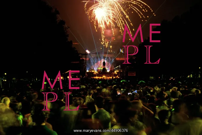 : Fireworks over fourth of july music performance : Fireworks over fourth of july music performance