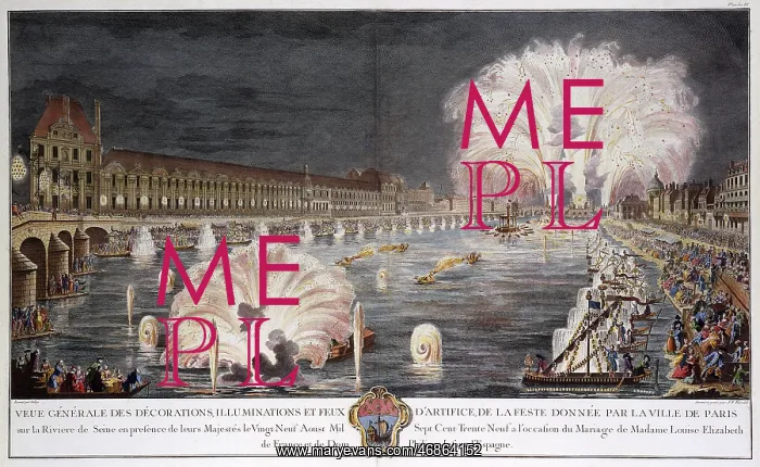 : Fireworks on the River Seine, Paris : Fireworks on the River Seine, Paris