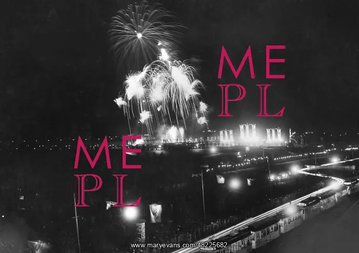 : Fireworks at Tempelhof Field on May 1, 1933 : Fireworks at Tempelhof Field on May 1, 1933