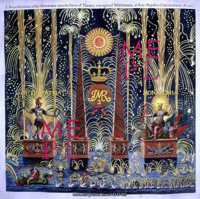  : Fireworks On the Thames for the Coronation of King James II
