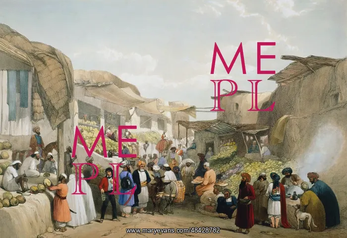 : First Anglo-Afghan 1838-1842: Bazaar at Cabul : First Anglo-Afghan 1838-1842: Bazaar at Cabul