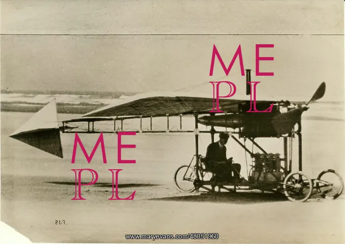 : The First Blackburn Monoplane on the sands at Marske : The First Blackburn Monoplane on the sands at Marske
