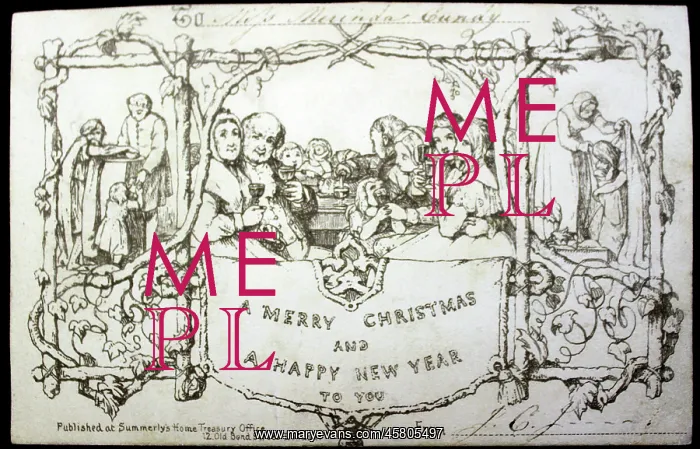 : The first Christmas card sent out by Sir Henry Cole : The first Christmas card sent out by Sir Henry Cole