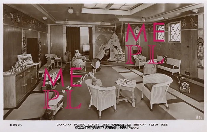 : First Class Children's Playroom on Empress of Britain : First Class Children's Playroom on Empress of Britain