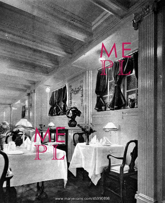  : The First-Class Dining Saloon on R.M.S.P. Almanzora, 1920