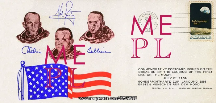  : First Day Cover Commemorating the Moon Landing
