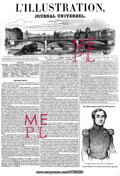 : First Edition of L ILLUSTRATION 1843 : First Edition of L ILLUSTRATION 1843
