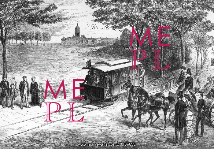 : The first electric streetcar, 1881 : The first electric streetcar, 1881
