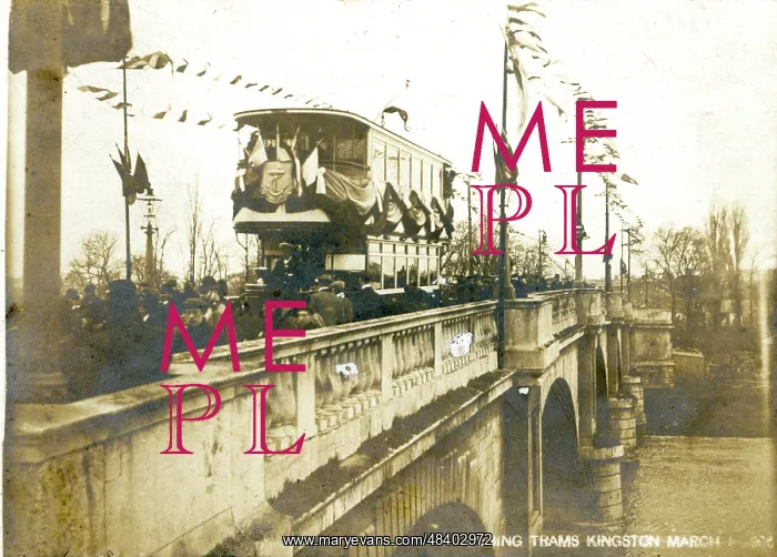  : First electric tram on Kingston Bridge, Surrey