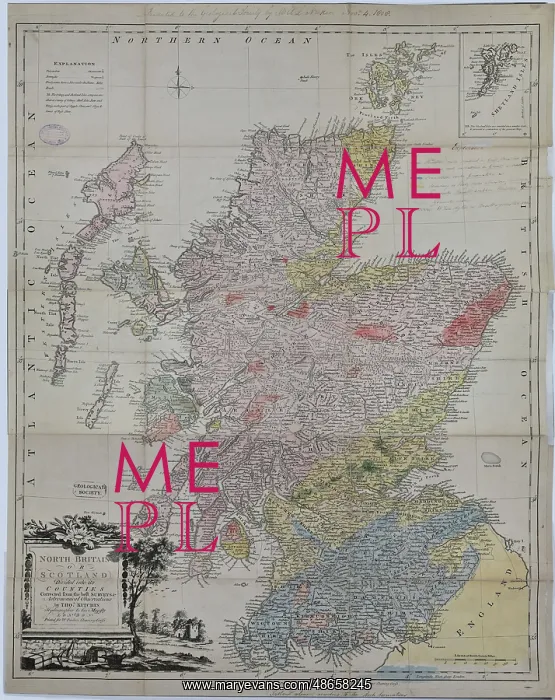  : First Geological Map of Scotland [1808]