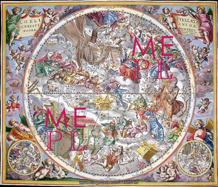 : First hemisphere of the sky with Christian Constellations : First hemisphere of the sky with Christian Constellations