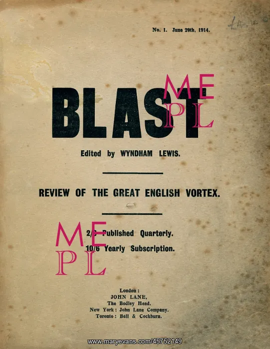 : First issue of Blast magazine, 1914 : First issue of Blast magazine, 1914