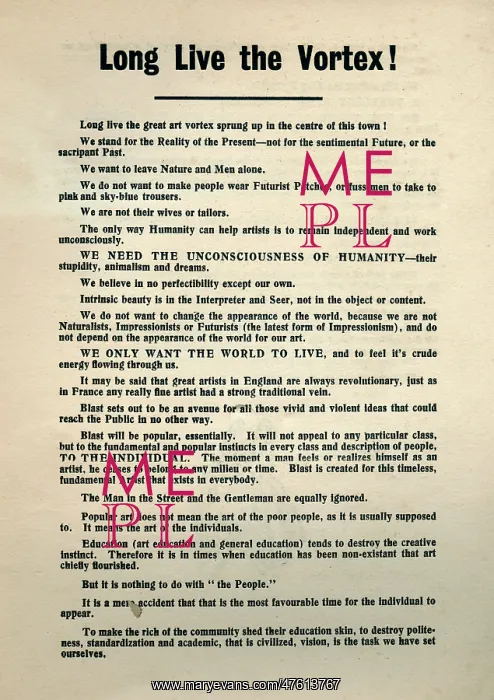 : First issue of Blast magazine, 1914 : First issue of Blast magazine, 1914