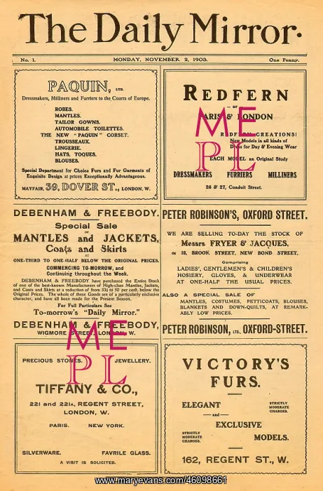  : First issue of The Daily Mirror
