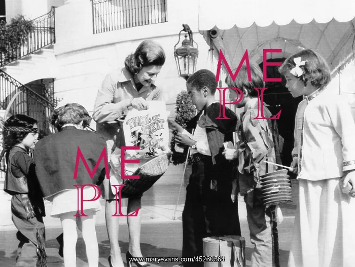 : First Lady Betty Ford at Halloween, serving ? : First Lady Betty Ford at Halloween, serving ?