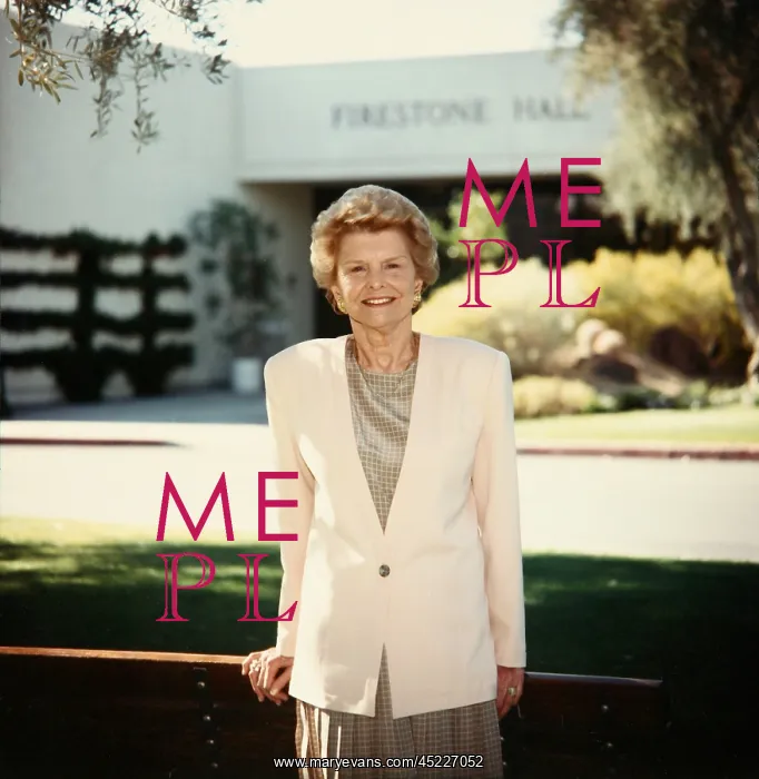 : Former First Lady Betty Ford posing in front ? : Former First Lady Betty Ford posing in front ?