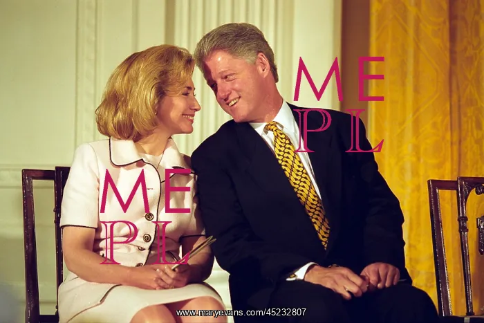 : First Lady Hillary Clinton and her husband, ? : First Lady Hillary Clinton and her husband, ?