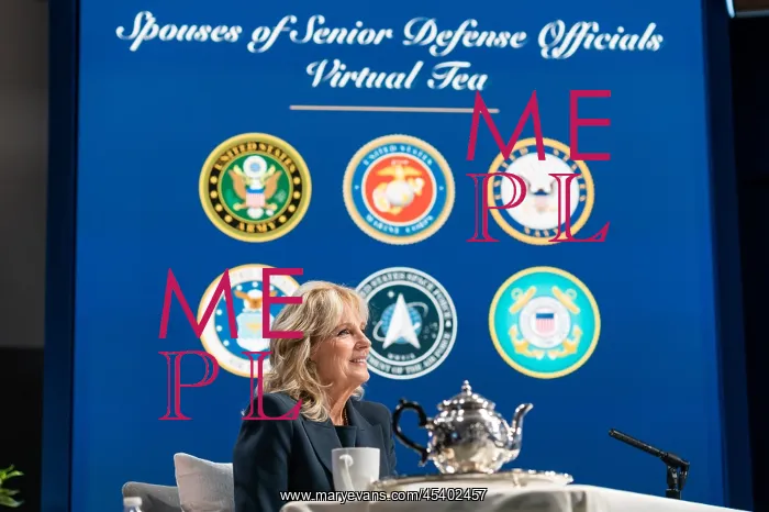 : First Lady ill Biden hosts in a virtual tea with : First Lady ill Biden hosts in a virtual tea with