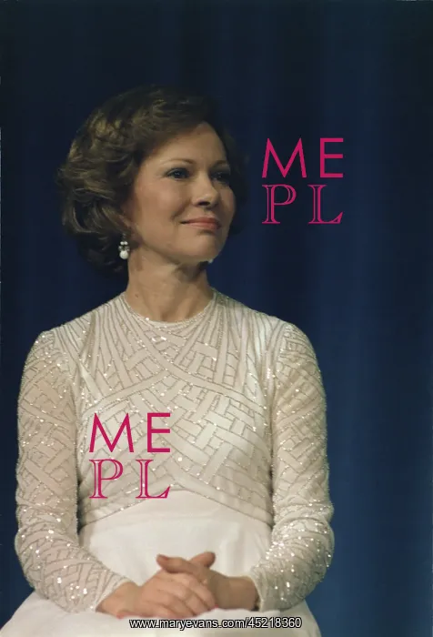 : First Lady Roslyn Carter in a white sequined ? : First Lady Roslyn Carter in a white sequined ?