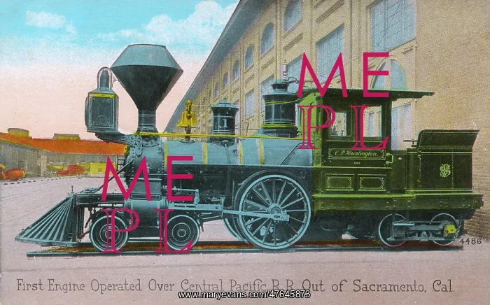 : First locomotive engine in Sacramento, California, USA : First locomotive engine in Sacramento, California, USA
