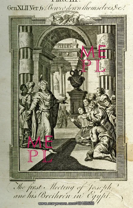 : First meeting of Joseph and his brothers in Egypt : First meeting of Joseph and his brothers in Egypt