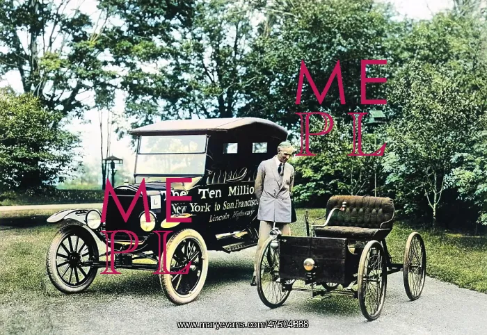 : The first and the ten millionth Fod Motor Car produced in Am : The first and the ten millionth Fod Motor Car produced in Am