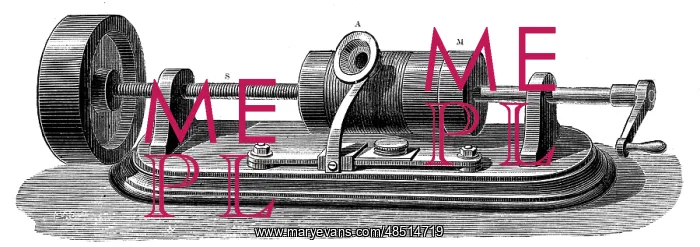 : First model of Edison's Phonograph (c.1877) : First model of Edison's Phonograph (c.1877)