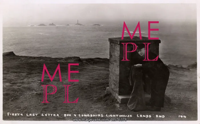 : First and last postbox, Land's End, Cornwall : First and last postbox, Land's End, Cornwall