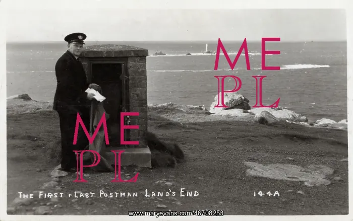 : The First and Last Postman - Land's End, Cornwall : The First and Last Postman - Land's End, Cornwall