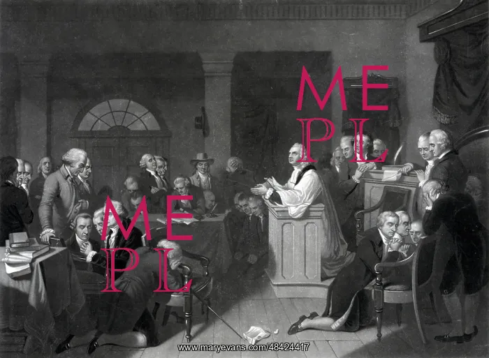 : The first prayer in congress, in Carpenter Hall : The first prayer in congress, in Carpenter Hall