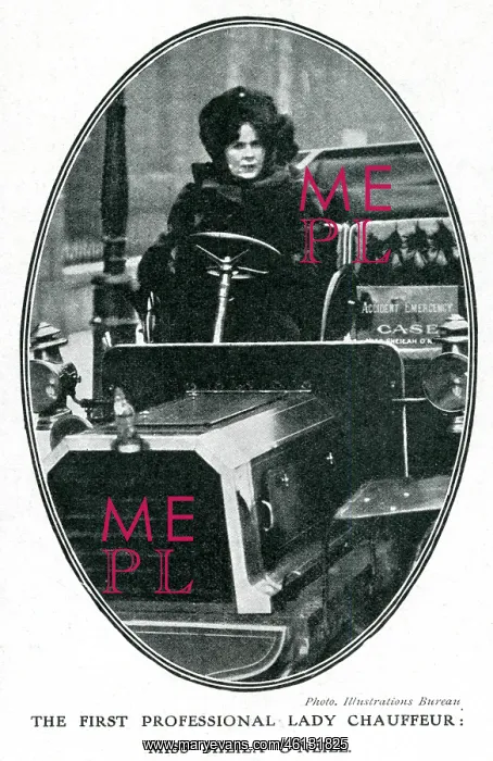 : First professional female chauffeur 1909 : First professional female chauffeur 1909