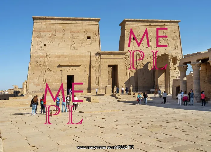 : First Pylon, Temple of Isis, Philae Temple Complex : First Pylon, Temple of Isis, Philae Temple Complex