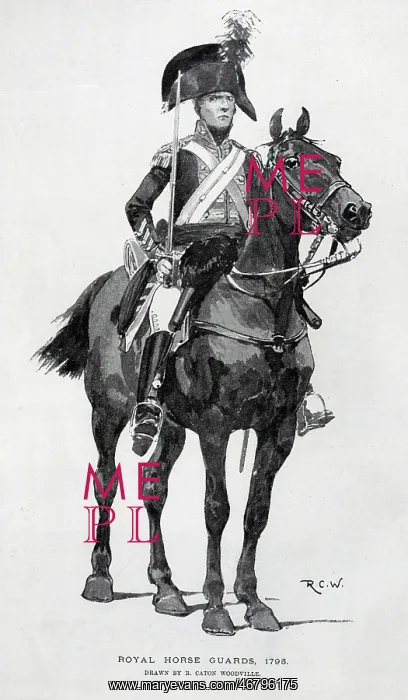 : First Regiment of Life Guards, Illustration by R C W : First Regiment of Life Guards, Illustration by R C W