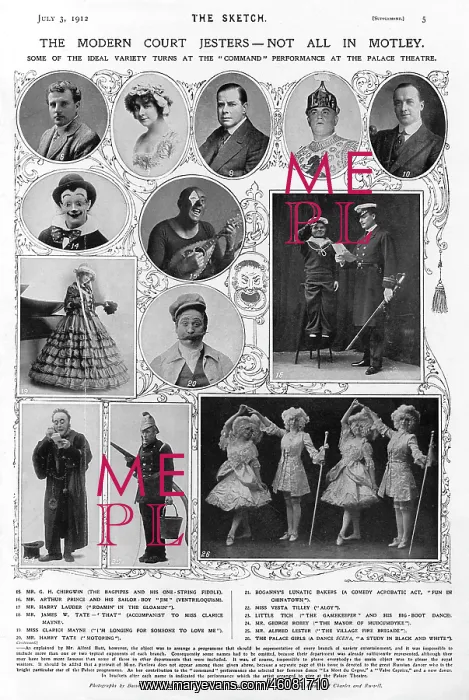 : First Royal Variety Show cast, 1912 : First Royal Variety Show cast, 1912