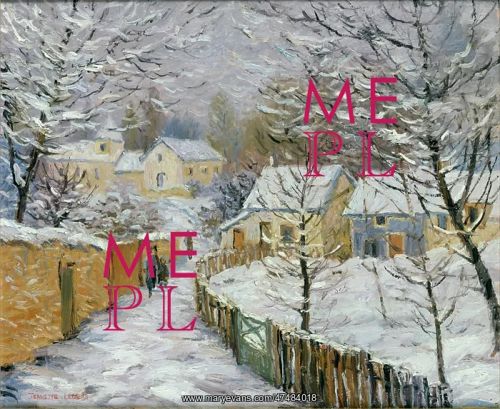 : First Snow at Ardres ' a village in winter : First Snow at Ardres ' a village in winter