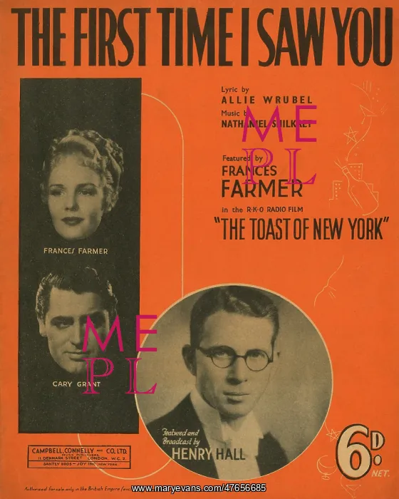 : The first time I saw you - Music Sheet Cover : The first time I saw you - Music Sheet Cover