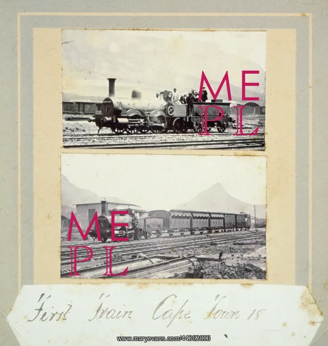 : First Train, Cape Town, 19th Century : First Train, Cape Town, 19th Century