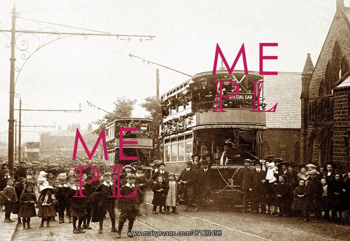  : First tram from Leeds, Yeadon, early 1900s