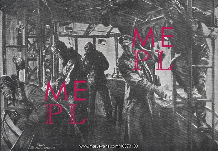 : First World War (1917). Control position in a German : First World War (1917). Control position in a German