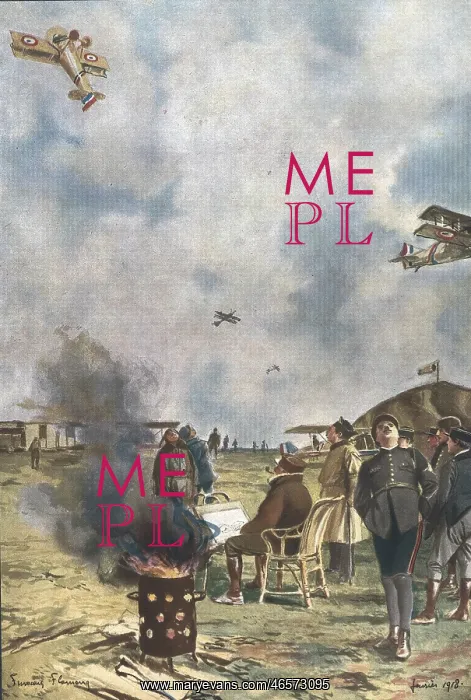 : First World War (1918). French flying school. Illustration : First World War (1918). French flying school. Illustration