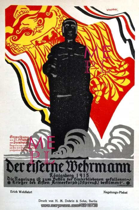 : First World War / WWI, propaganda, Germany, inauguration : First World War / WWI, propaganda, Germany, inauguration