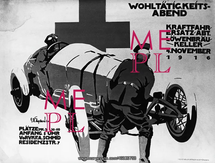  : First World War  /  WWI, propaganda, poster, announcement