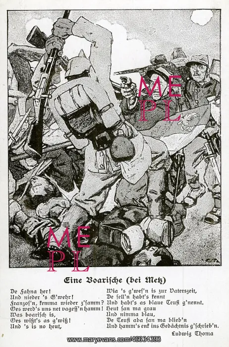 : First World War / WWI, propaganda, Eine Boarische : First World War / WWI, propaganda, Eine Boarische