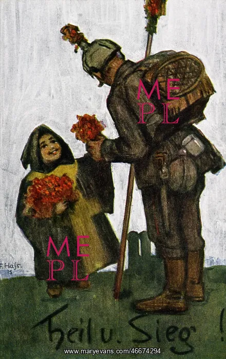 : First World War / WWI, propaganda, Germany, Bavarian : First World War / WWI, propaganda, Germany, Bavarian