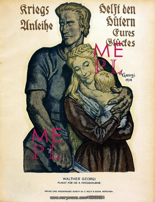 : First World War / WWI, propaganda, poster Helft : First World War / WWI, propaganda, poster Helft