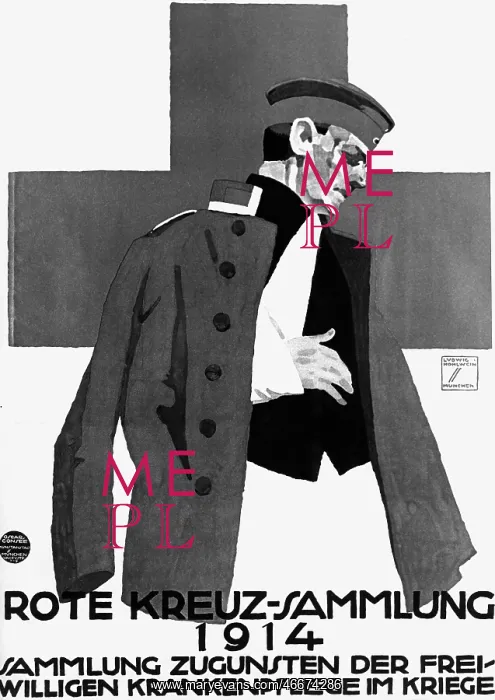: First World War / WWI, propaganda, poster Rote : First World War / WWI, propaganda, poster Rote