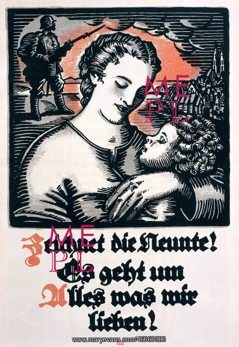 : First World War / WWI, propaganda, poster Zeichnet : First World War / WWI, propaganda, poster Zeichnet
