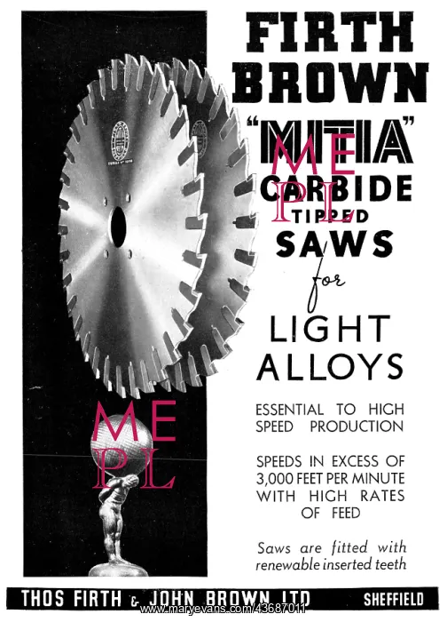 : Firth Brown Carbide Tipped Saws MITIA : Firth Brown Carbide Tipped Saws MITIA